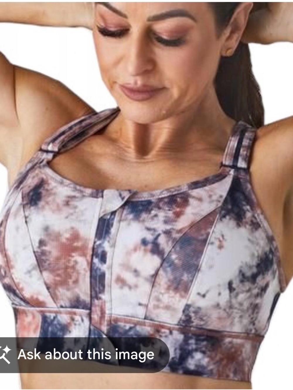 SHEFIT Tie-Dye Sports Bra in Pink and Blue